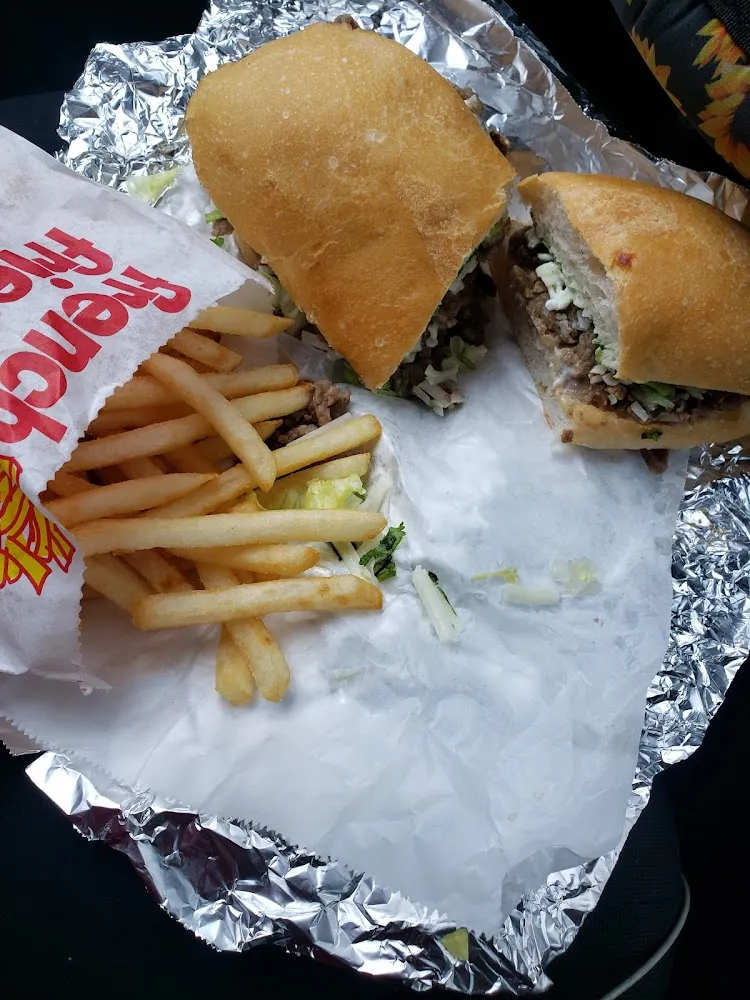 Torta De Asada with Fries